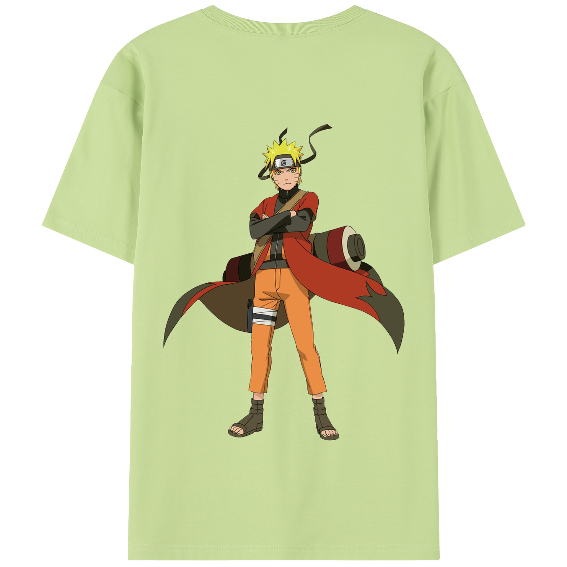 （画像用） NARUTO -ナルト- うずまき ナルト Uzumaki Naruto 綿100％半袖Tシャツ（背面プリント）
